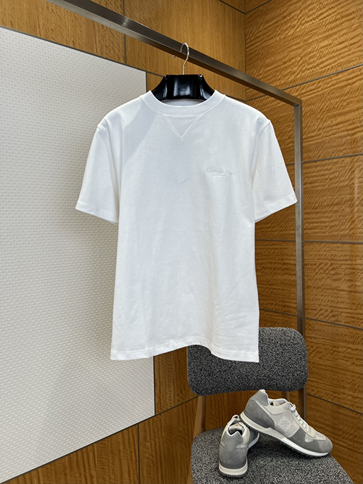 ディオールスーパーコピー Christian Dior couture 刺繍入りクルーネック半袖Tシャツ