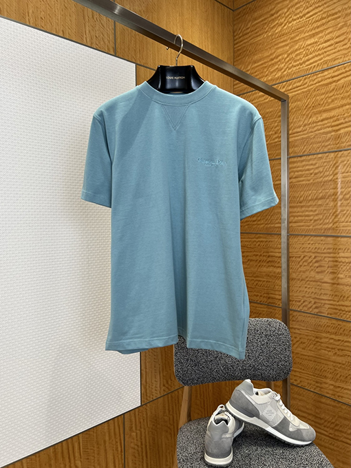 ディオールスーパーコピー Christian Dior couture 刺繍入りクルーネック半袖Tシャツ