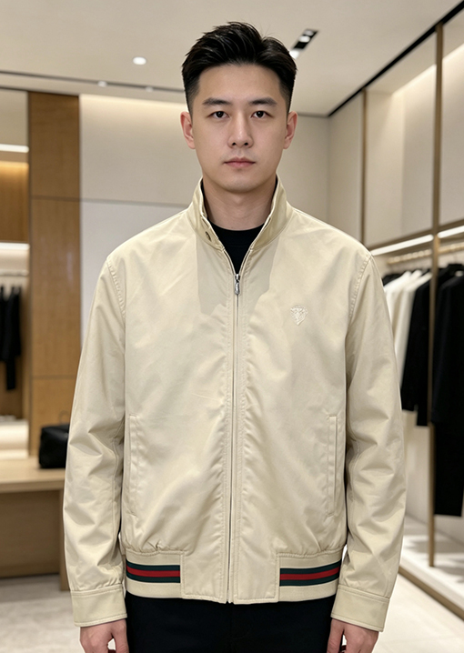 グッチコピー リボン装飾付き刺繍ジャケット