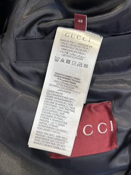 グッチコピー リボン装飾付き刺繍ジャケット