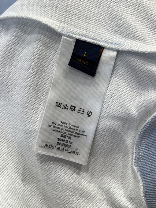 ルイヴィトン チェック柄刺繍りクルーネックのスウェットシャツ