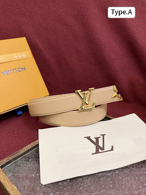 ルイヴィトンブランドコピー Monogram クラシックな花柄の両面レザーベルト