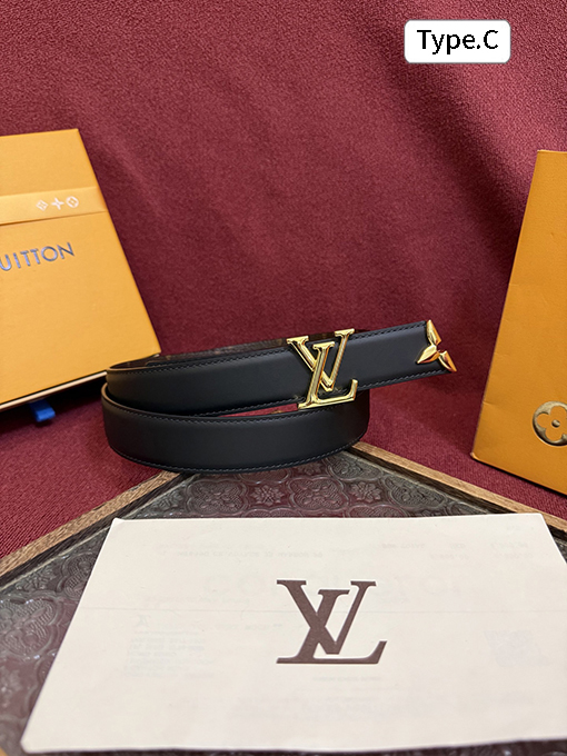 ルイヴィトンブランドコピー Monogram クラシックな花柄の両面レザーベルト