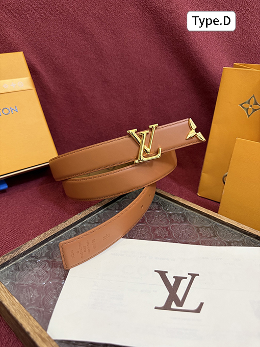 ルイヴィトンブランドコピー Monogram クラシックな花柄の両面レザーベルト