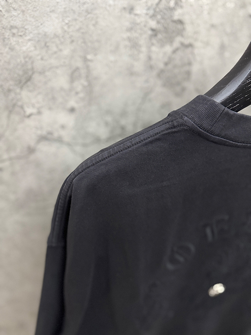 クロムハーツコピー アメリカンスタイルのウォッシュアップリケ刺繍入りカップル半袖Tシャツ