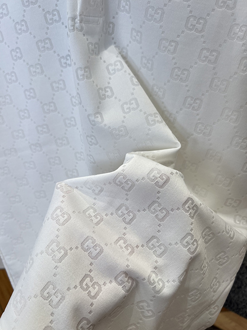 グッチスーパーコピー ダブルGの総柄プリント半袖ポロシャツ