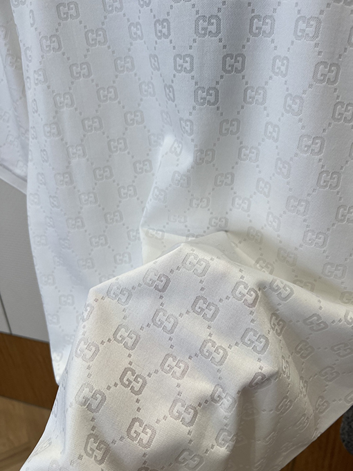 グッチスーパーコピー ダブルGの総柄プリント半袖ポロシャツ