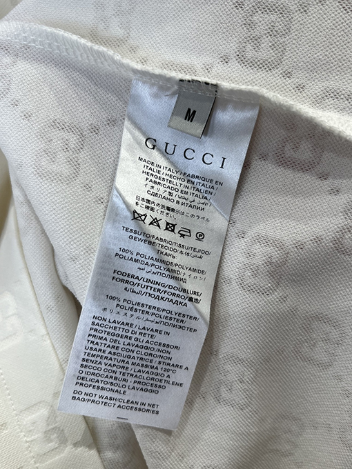 グッチスーパーコピー ダブルGの総柄プリント半袖ポロシャツ