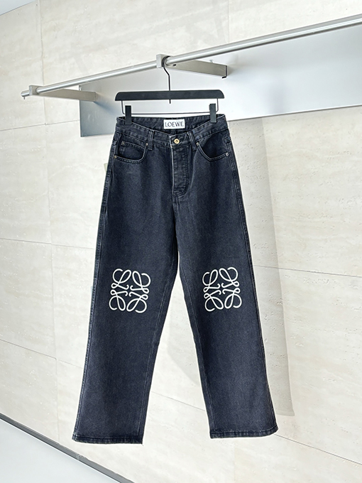 ロエベブランドスーパーコピー Anagram デニム刺繍ジーンズ