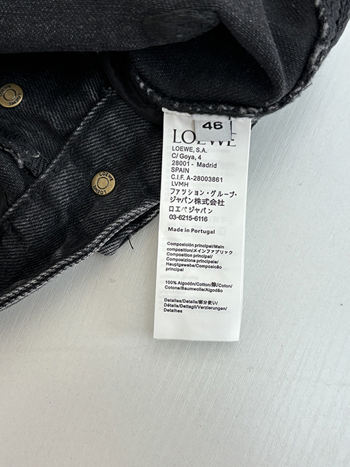 ロエベブランドスーパーコピー Anagram デニム刺繍ジーンズ