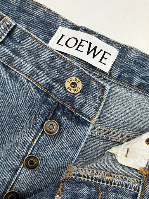 ロエベブランドスーパーコピー Anagram デニム刺繍ジーンズ