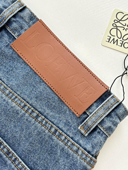 ロエベブランドスーパーコピー Anagram デニム刺繍ジーンズ