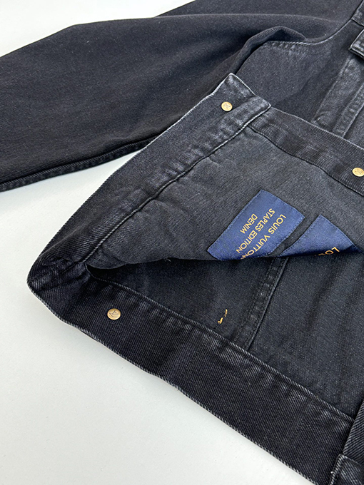 ルイヴィトン LV 折り襟付きの新作ウォッシュドデニムジャケット