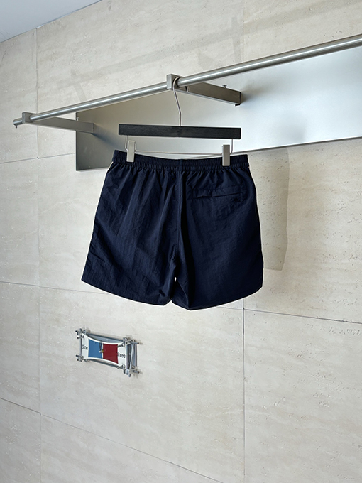 バーバリーコピー ナイロンサイドチェック柄ドローストリング付きビーチショーツ