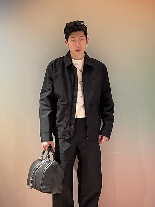 ルイヴィトン レザーパッチワークワークジャケット