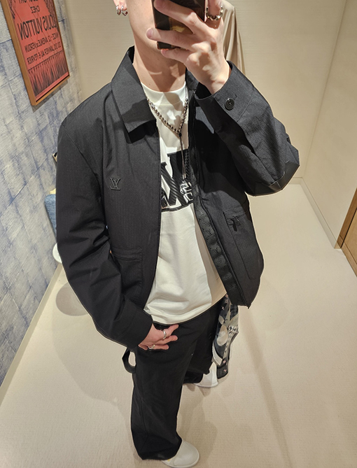 ルイヴィトン レザーパッチワークワークジャケット