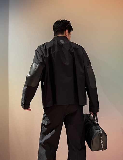 ルイヴィトン レザーパッチワークワークジャケット