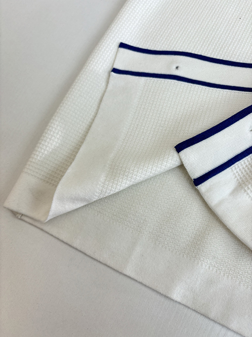 ルイヴィトンブランドコピー ワッフルプリントのカラーブロックニット半袖カーディガン