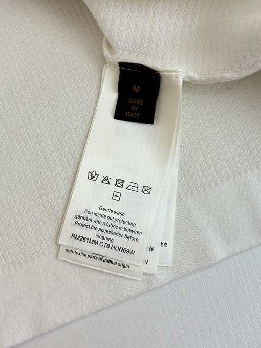 ルイヴィトンブランドコピー ワッフルプリントのカラーブロックニット半袖カーディガン