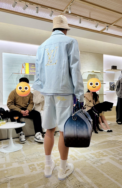 ルイヴィトン 刺繍りデニムショートパンツ