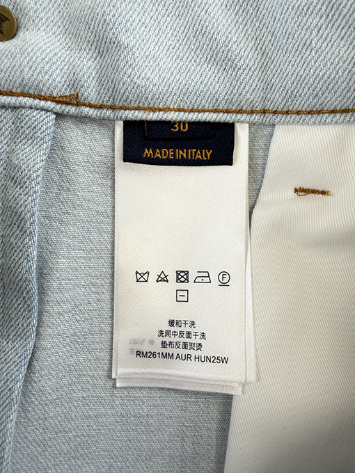 ルイヴィトン 刺繍りデニムショートパンツ