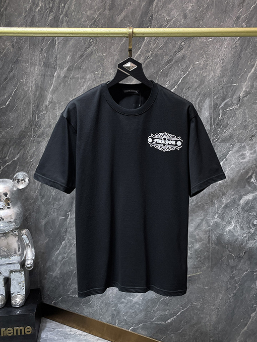 クロムハーツ クラシックなサンスクリット文字の半袖Tシャツ