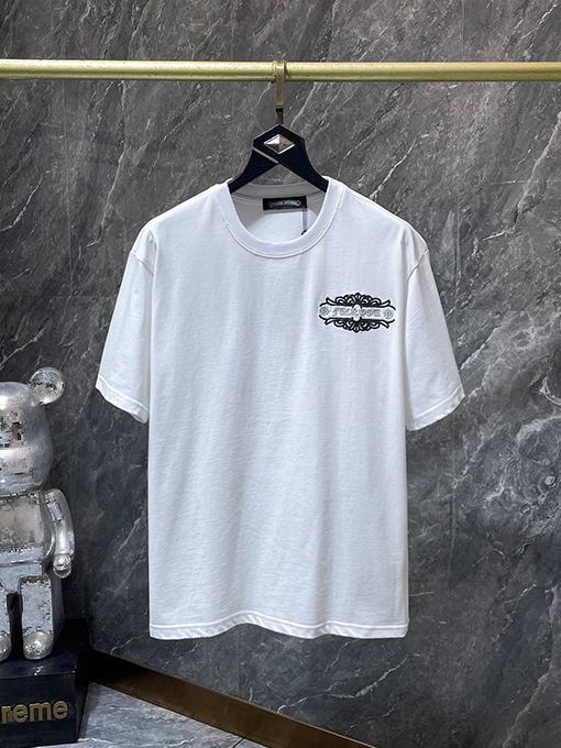 クロムハーツ クラシックなサンスクリット文字の半袖Tシャツ