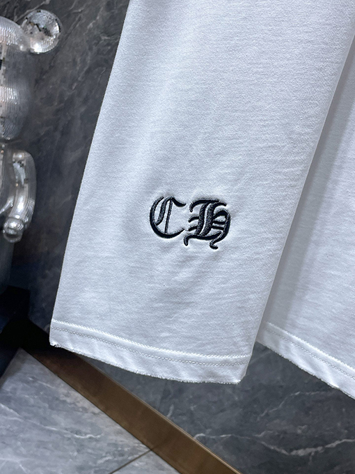 クロムハーツ カラフルなサンスクリット語のクロスタッセル刺繍入り半袖Tシャツ