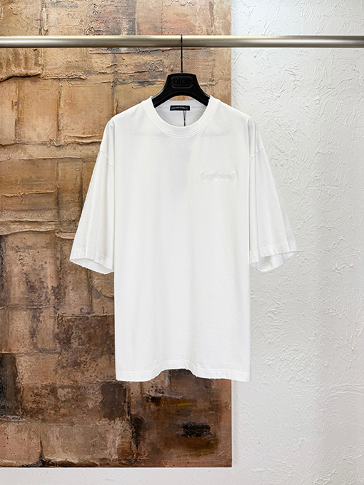 クロムハーツブランドコピー アップリケ刺繍り半袖Tシャツ