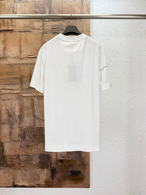 フェンディ カラーブロック刺繍り半袖Tシャツ