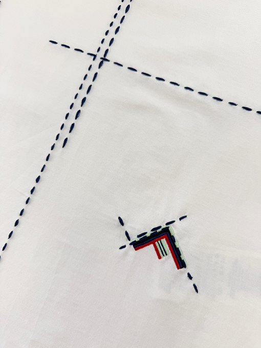 フェンディ カラーブロック刺繍り半袖Tシャツ