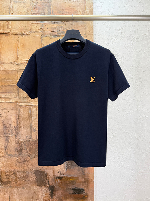 ルイヴィトンコピー LV ロゴりニット半袖Tシャツ