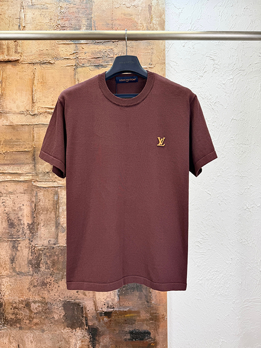 ルイヴィトンコピー LV ロゴりニット半袖Tシャツ