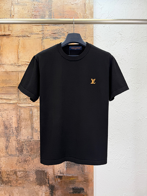 ルイヴィトンコピー LV ロゴりニット半袖Tシャツ