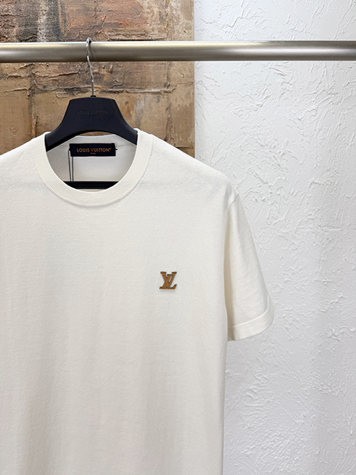 ルイヴィトンコピー LV ロゴりニット半袖Tシャツ