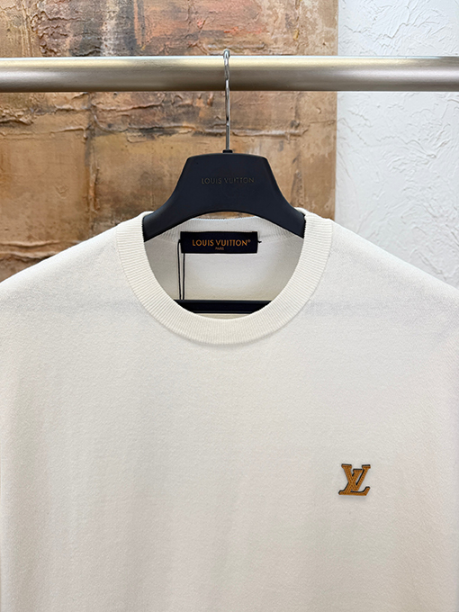 ルイヴィトンコピー LV ロゴりニット半袖Tシャツ