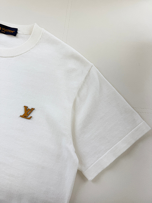 ルイヴィトンコピー LV ロゴりニット半袖Tシャツ