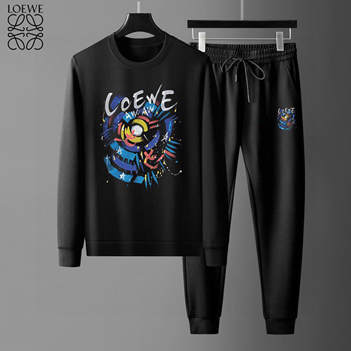 ロエベブランドコピー LOEWE 新品で人気のトレンドクルーネックのスウェットシャツとパンツのセット