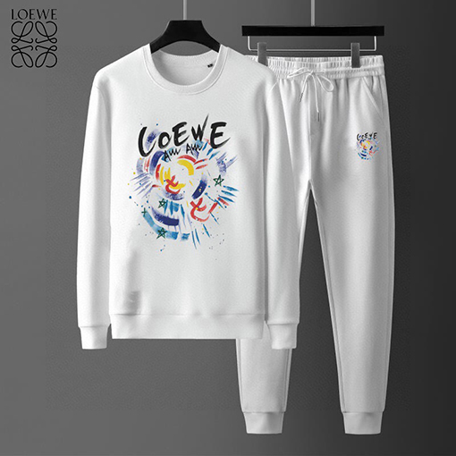 ロエベブランドコピー LOEWE 新品で人気のトレンドクルーネックのスウェットシャツとパンツのセット