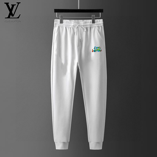 ルイヴィトン LOUIS VUITTON 最新の人気のトレンドクルーネックのスウェットシャツとパンツのセット