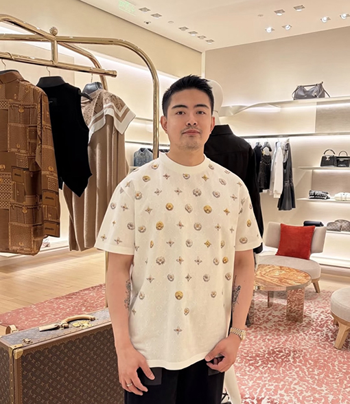 ルイヴィトン 花柄ジャカード織りの半袖Tシャツ