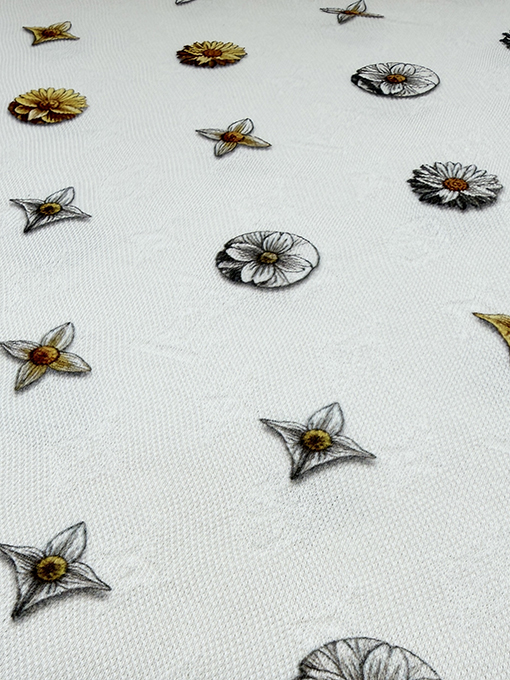 ルイヴィトン 花柄ジャカード織りの半袖Tシャツ