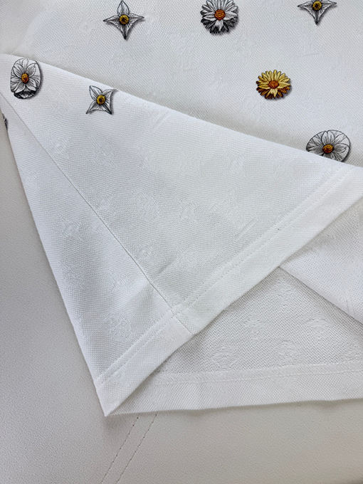 ルイヴィトン 花柄ジャカード織りの半袖Tシャツ