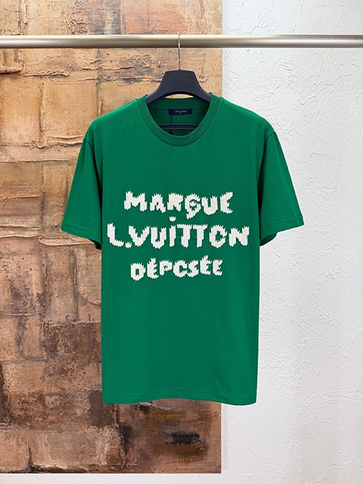 ルイヴィトン LOUIS VUITTON ウール刺繍りレター半袖Tシャツ