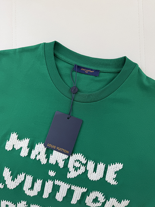 ルイヴィトン LOUIS VUITTON ウール刺繍りレター半袖Tシャツ