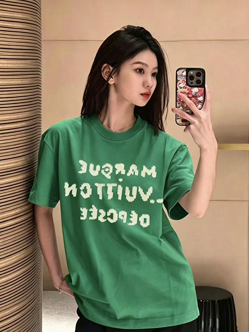 ルイヴィトン LOUIS VUITTON ウール刺繍りレター半袖Tシャツ