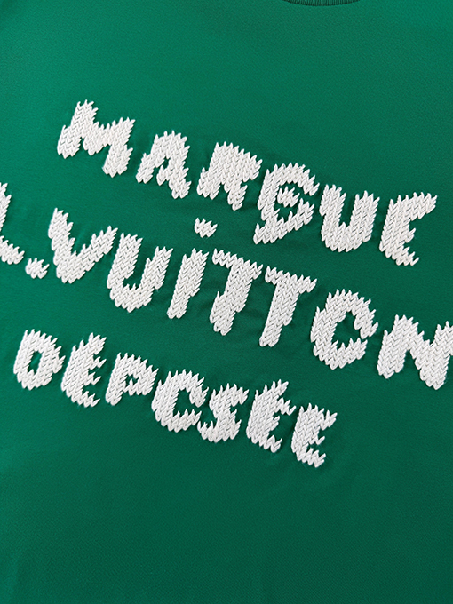 ルイヴィトン LOUIS VUITTON ウール刺繍りレター半袖Tシャツ