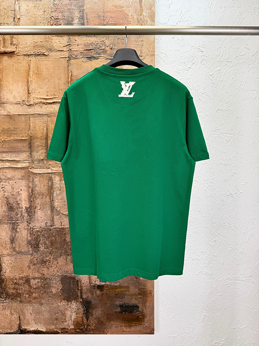 ルイヴィトン LOUIS VUITTON ウール刺繍りレター半袖Tシャツ