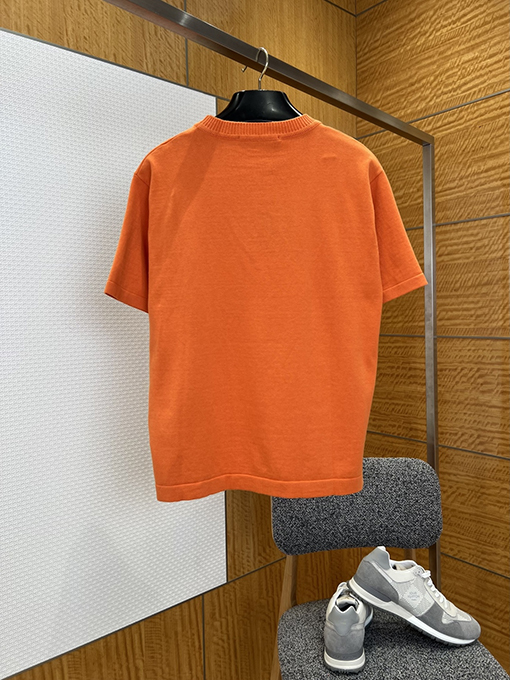 ルイヴィトン LOUIS VUITTON 刺繍ピンロゴ入りニット半袖Tシャツ