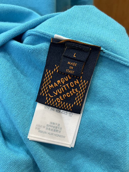 ルイヴィトン LOUIS VUITTON 刺繍ピンロゴ入りニット半袖Tシャツ